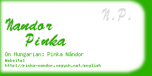 nandor pinka business card